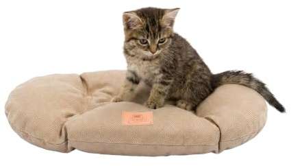 Ferplast Cojín Para Perros Y Gatos Stuart 45/2, Doble Cara, Tweed Y Suave Terciopelo, Lavable, Beige, XS