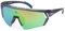 adidas Sport SP0063 Herren Sonnenbrille, Sportliche, Schlanke und Leichte Sonnenbrille, Maskenform, Spiegelgrüne Gläser, Grau