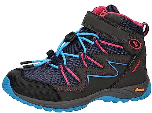 Brütting Zapatillas de Trail Running Atlanta High Vs para niña, Gris Turquesa Rosa, 32 EU