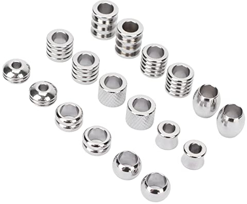 ANKROYU 18 Stück Bart Perlen für Männer, Edelstahl wikinger Bartperlen DIY Perlen set für Haarschmuck Flechten Armband Anhänger Halskette Wikinger Bartschmuck