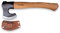 H. Roselli Axt R860D aus Carbon-Stahl mit kurzem Schaft aus roter Ulme, Outdoor-Axt für Garten, Wald & Camping. Kurze Axt zum Holzspalten, Hacken & Entasten. Inkl. Klingenschutz aus Leder