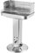 Holzkohlegrill edelstahl,Säulengrill,BBQ-Grill für Camping, Strand, Garten, Party,inkl 5-fach höhenverstellbarem Grillrost, Lüftungsregler,Aufbewahrungskorb, und Aschekasten, 57 * 38 * 89.5cm