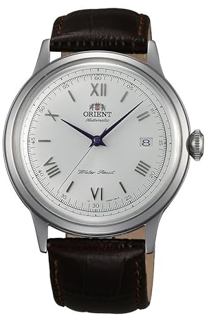Orient Klassisk Barnklocka V2 – automatisk manuell uppdragande snygg läderrem AC00