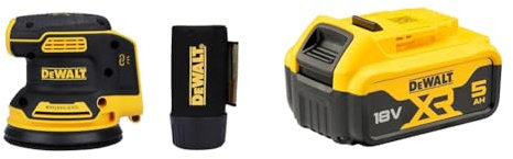 DEWALT DCW210N-XJ Cordless Sander 18V XR Brushless 125mm Bare Unit + DEWALT Battery