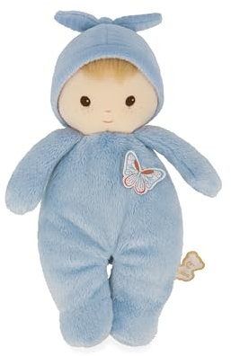 KALOO – Sehr weiche und Flauschige Babypuppe – Weicher und Zarter Körper – Stoffpuppe – Blaue Farbe – 24 cm – Waschbar – Ab der Geburt – K222004