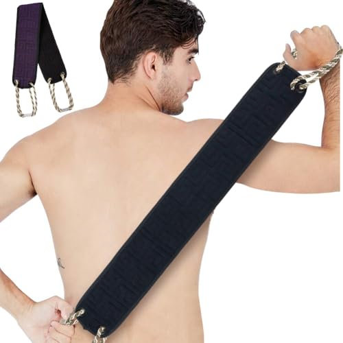 AYBUY Spazzola Bagno Schiena, Scrubber per la Schiena, Lavaschiena Esfoliante per Massaggi da Bagno, Scrubber Schiena Doccia a Doppia Faccia per Esfoliazione, Pulito(Viola Intenso)