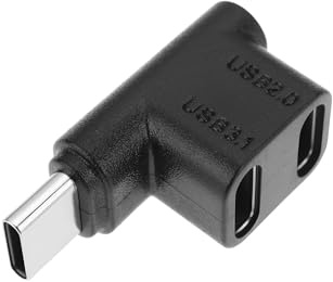 ECSiNG Adaptador Divisor USB 3.1 Tipo C 1 Macho A 2 Hembras 100 W PD Carga Rápida Y Extensión de Datos Compatible con Steam Deck Portátil Y Tableta