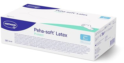 Peha-soft latex protect Untersuchungshandschuh puderfrei, Gr. S, 100 Stück
