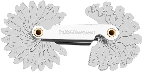 Juego de medidores de rosca precisos de 40 piezas, medidas adecuadas para tornillos en ingeniería industrial mecánica, calibre de rosca de tamaño preciso