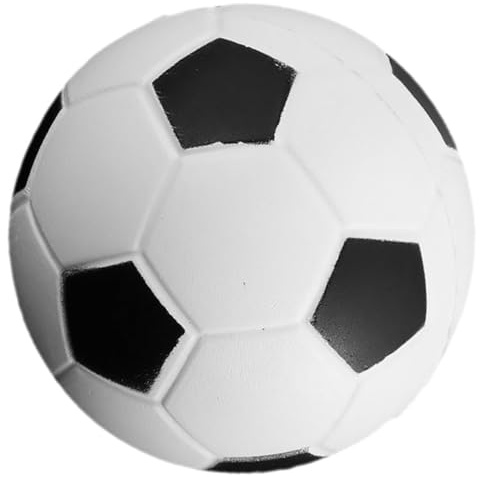 BESPORTBLE Balle Rebondissante Muette en Mousse 15 Cm pour Garçon et Filles, Ballon Souple Élastique Noir et Blanc, Jouet Intérieur Éducatif pour Coordination Œil-Main, Jeu Sécurisé
