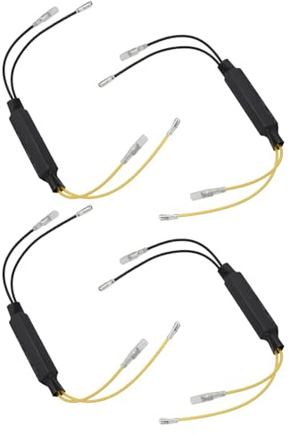 AYHYHLJZJ 4PCS LED Resistencia de Carga 12V/21W Adaptador Indicador Error Reparación Para Motocicleta y Scooter - Señales de Giro Decodificador, Intermitente Resistencias (Nueva Versión)