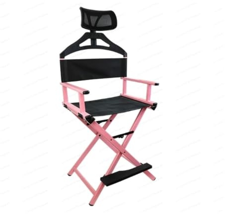 YGSGJSP Vikbar regissörsstol utomhus fällstol, direktor, barnstolar, barstol, bärbar, aluminiumlegering, för hem, camping, strand, resor (rosa)
