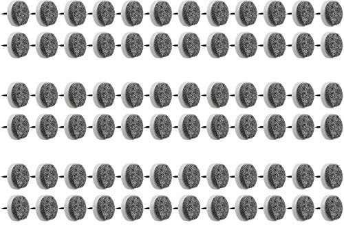 COM-FOUR® 72x Deslizadores de Fieltro - Deslizadores de Silla Redonda con Clavos - Deslizadores de Fieltro para Muebles, sillas y Patas de Mesa