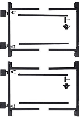 Adjust A Gate Steel Frame Gate Adjustable Building Kit for Doorway and Driveway, 36 to 60 Inches Wide and 4 Inches High, 2 Pack