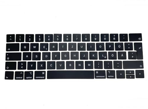 Padarsey - Juego de teclas de repuesto QWERTZ para teclado alemán compatible con MacBook Pro Retina de 13 pulgadas y 15 pulgadas A1989 y A1990