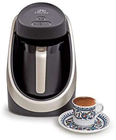 ETHNIQ Turkish Coffee Maker - 100% BPA Free, 120V, 1 to 4 Cup Brewing Capacity with Cook Sense Technology for Delicious Cup of Turkish & Greek Coffee, Turkish Coffee Pot - Black