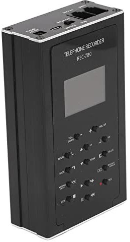 Grabadora de Llamadas de Teléfono Fijo Dispositivo de Grabación de Teléfono Manual Automático Grabadora de Teléfono de Memoria de 32 GB Soporte Multifunción Teléfono Digital VoIP Analógico 100‑240V