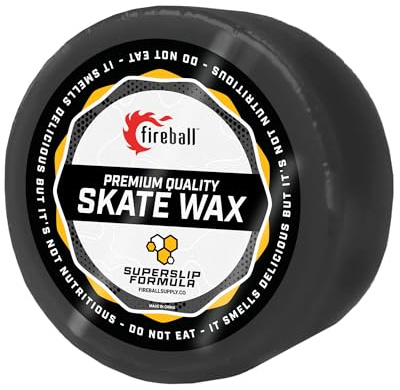 Fireball SuperSlip Pro Skateboard Wax for Rails - USA Designed Skate Curb Wax for Scooters Aggressive Inline and Skateboards - Custom Formula Professional Skate Wax (Black)
