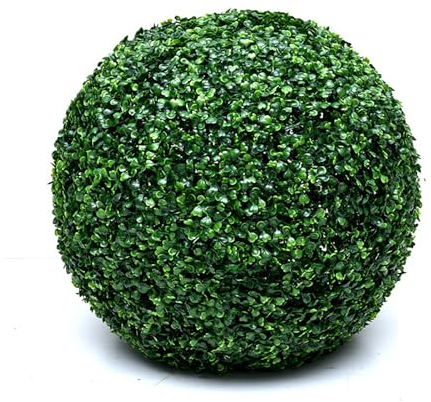 HUHJYUGE Künstliche Kugeln 55cm, Realistische Kunstpflanze Buchsbaum Kugel, Künstliche Formschnittkugeln Wetterfest, für Veranda, Terrasse, Pflanzgefäß, Garten, Inneneinrichtung