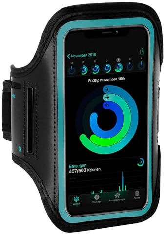 ONEFLOW Workout Case für Samsung Galaxy A25 5G Sportarmband zum Joggen mit Touch Fenster, Handy Armband für Sport und Outdoor, Handyhalterung für den Arm, Lauftasche Jogging, Blau