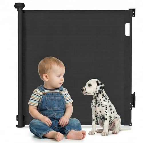 LIONELO THEA Verstellbares Ausziehbares Kinderschutzgitter für Tür, Treppe, Flur, Öffnung bis 140 cm, Türschutzgitter, Treppenschutzgitter für Kinder, Babygitter, Hundegitter, 3 Montagesets