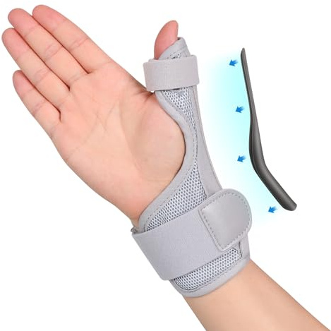 Cozyhealth Thumb Brace for Men and Women, CMC Joint Thumb Spica Splint for Pain Relief, Tendonitis, Thumb Wrist Stabilization Support for Right or Left Hand (A-Grey)