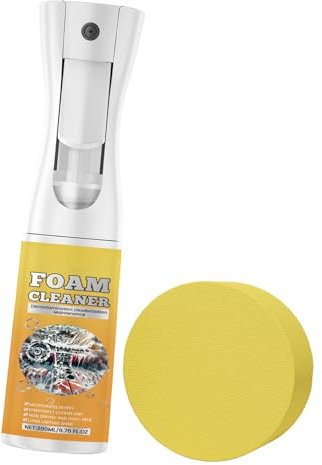 Limpiador de espuma multifunción para automóviles con esponja, juego completo de espuma de lavado para un fácil mantenimiento interior de no enjuague