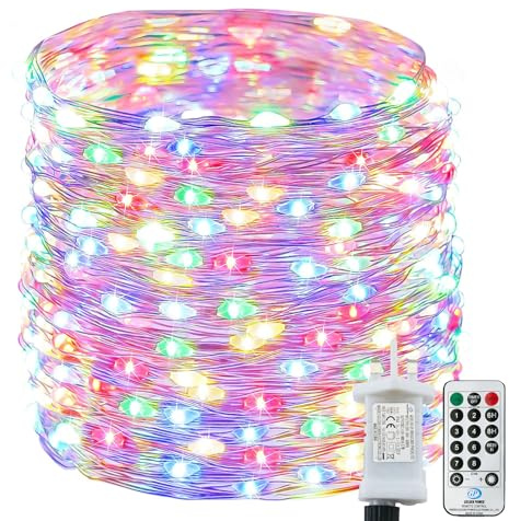 Fairy Lights Plug in, 22M 220LED Christmas String Lights Mains Powerd | 8 Modes Waterproof Indoor Lights with Remote & Timer for Bedroom, Home, Garden(Multi-colored)