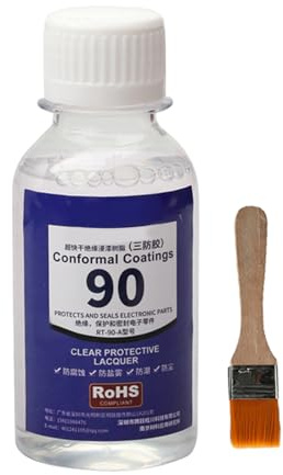 Vernice Per Schede PCB - Sigillante Protettivo Trasparente Da 100 Ml | Colla Per Riparazione Di Circuiti Stampati Impermeabile Anti-umidità Da 100 Ml Con Pennello Per Incollaggio Isolante Di Component