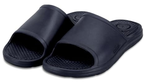 totes® ® SOLBOUNCE Mens Sliders, Lightweight Cushioned Pool Sliders With Everywear Technology, Comfortable for Holiday, Spa and Everyday Wear