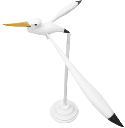 Ziennhu Figura di Marino, Scultura cinetica - Figura di marino in Stile unico di Bilanciamento - Centri da tavolo con statuetta di artigianale in legno, gadget da scrivania