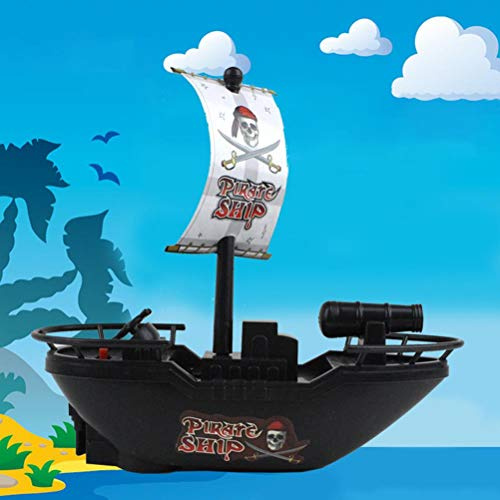 Vistreck Kids Pool Pirate Toy Boat - Bath Toys for Children, Engaging Water Playtime Pirate Ship Adventure (black)