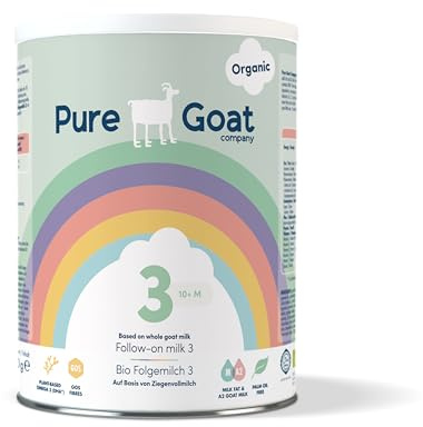 Pure Goat Company Organic Follow-On Formula Stage 3 (10+ Months) | Full-Cream Goat’s Milk, GOS Fibres, DHA | Palm Oil & Soy Free | Organic Growing-Up Milk Powder – 400g