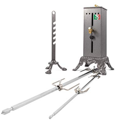 GIEMME - Asador giratorio Eléctrico para asar carne - Asador para barbacoa o chimnea - Puede cocinar hasta 20 kg de carne