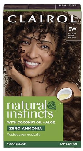 Clairol Natural Instincts Haarfarbe, semi-permanent, ohne Ammoniak, 5 W, Mittelbraun