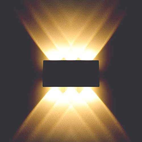 BELLALICHT Luminaire mural intérieur up and down 6W Applique led murale en aluminium Étanche IP54 Lumiere Blanc Chaud pour salon escalier couloir chambre hotel