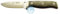 Cudeman Albacete Messer 120-F MT-5 LIMITED Edelstahl Klinge Böhler N-695 11 cm Griff Micarta Canvas grün 11,5 cm Lederetui + Flaschenhalter Geschenk