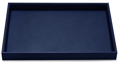 Oirlv Elegant Blue Jewelry Display Tray Stackable Jewelry Trays Jewelry Drawer Organizer Rings Earrings Necklace Storage
