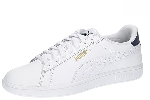 PUMA Smash 3.0 L, Scarpe da ginnastica Unisex-Adulto, Bianco (PUMA White-PUMA Navy-PUMA Gold), 47 EU