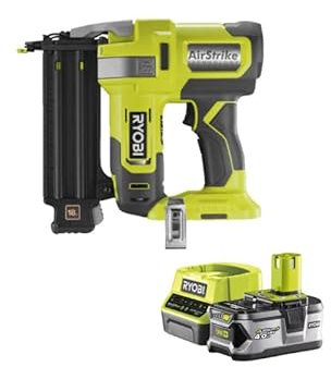 Pack RYOBI Cloueur d'assemblage air comprimé 18V One+ R18GN18-0 - 1 Batterie 4.0Ah - 1 Chargeur rapide RC18120-140