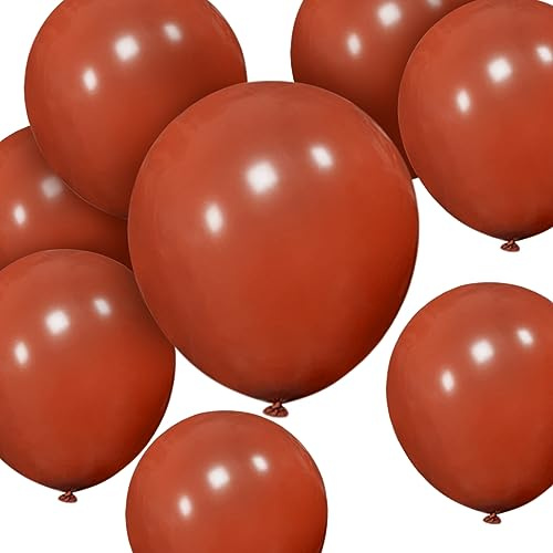 Coffee Brown Balloon 50 Pack 12 inch Brown Party Balloons pack Strong Thicken Latex Balloon for Birthday Weddings Jungle Party Decorations