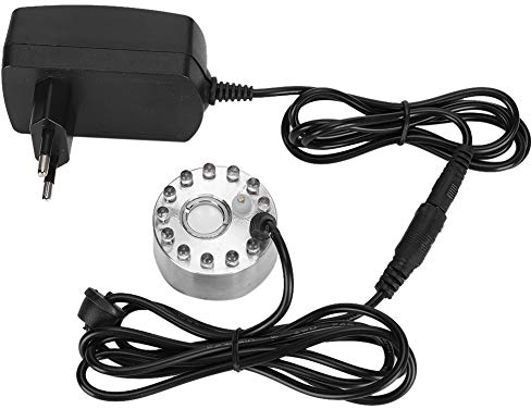 Nebulizador para Fuente de Agua con 12 Luces LED Decorativas Atomizador Ultrasónico para Estanques Peceras y Jardines Pequeños Creando Niebla Fría y Ambiente Relajante
