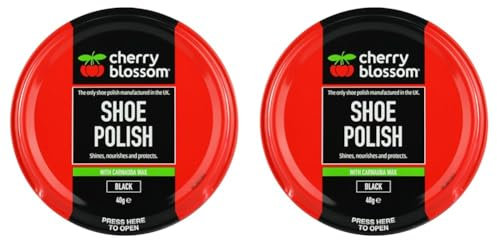 Cherry Blossom Black Shoe Polish, 40g (Pack of 2)