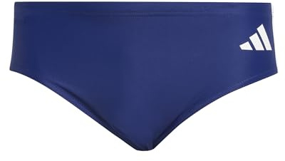 adidas Hombre 3 Stripes Swim Trunks, Dark Blue/White, 34