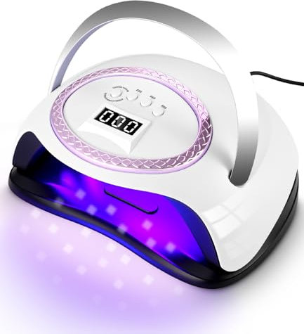 UV LED Lampe für Nägel, 288W Nageltrockner Professionelle Schnell Trocknen Nagellampe mit 66 LEDs 4 Timer LCD Display tragbarer Handgriff und Auto-Sensor, für Finger/Zehennagel und Alle Gel Nagellack