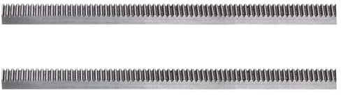sourcing map Estante de engranajes de acero, 2 unidades, 1 mod, 500 mm x 10 mm x 10 mm, total de 3.3 pies, estante lineal recto resistente para operadores de puertas correderas, abridores de puertas