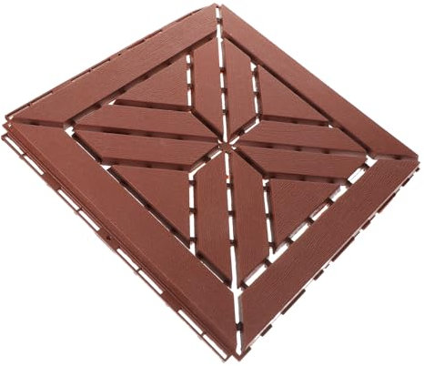 HOMSFOU Outdoor Flooring Interlocking Deck Tile Plastic Garden Flooring for Patio Balcony Deck Tiles