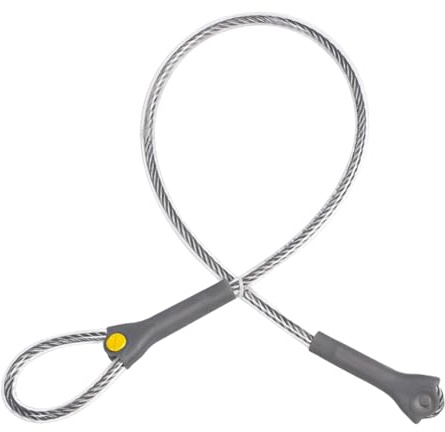 MERIGLARE Cable Anchor Reemplazo de Acero Inoxidable 25KN Cable de Protección Contra Caídas 7mm con Funda Resistente Y Anillos Interconectados Adecuado para Tra, 100cm