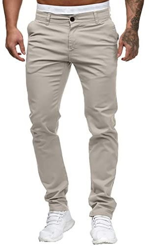 Generisch A278 Pantalon cargo en coton pour homme - Pantalon de travail multi-poches - Coupe droite - Stretch - Robuste - Aspect cargo - Loisirs - Look tendance