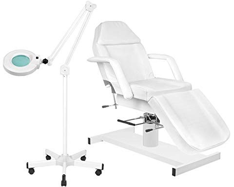 Activeshop Set Kosmetikliege Massageliege Massagetisch Massagestuhl 210 + Lupenleuchte Led LED S5